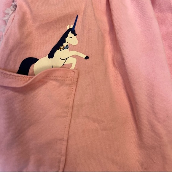 Hanna Andersson Unicorn Light Pink Ling Sleeve Toddler Girls Dress Size 18-24M - Picture 4 of 5